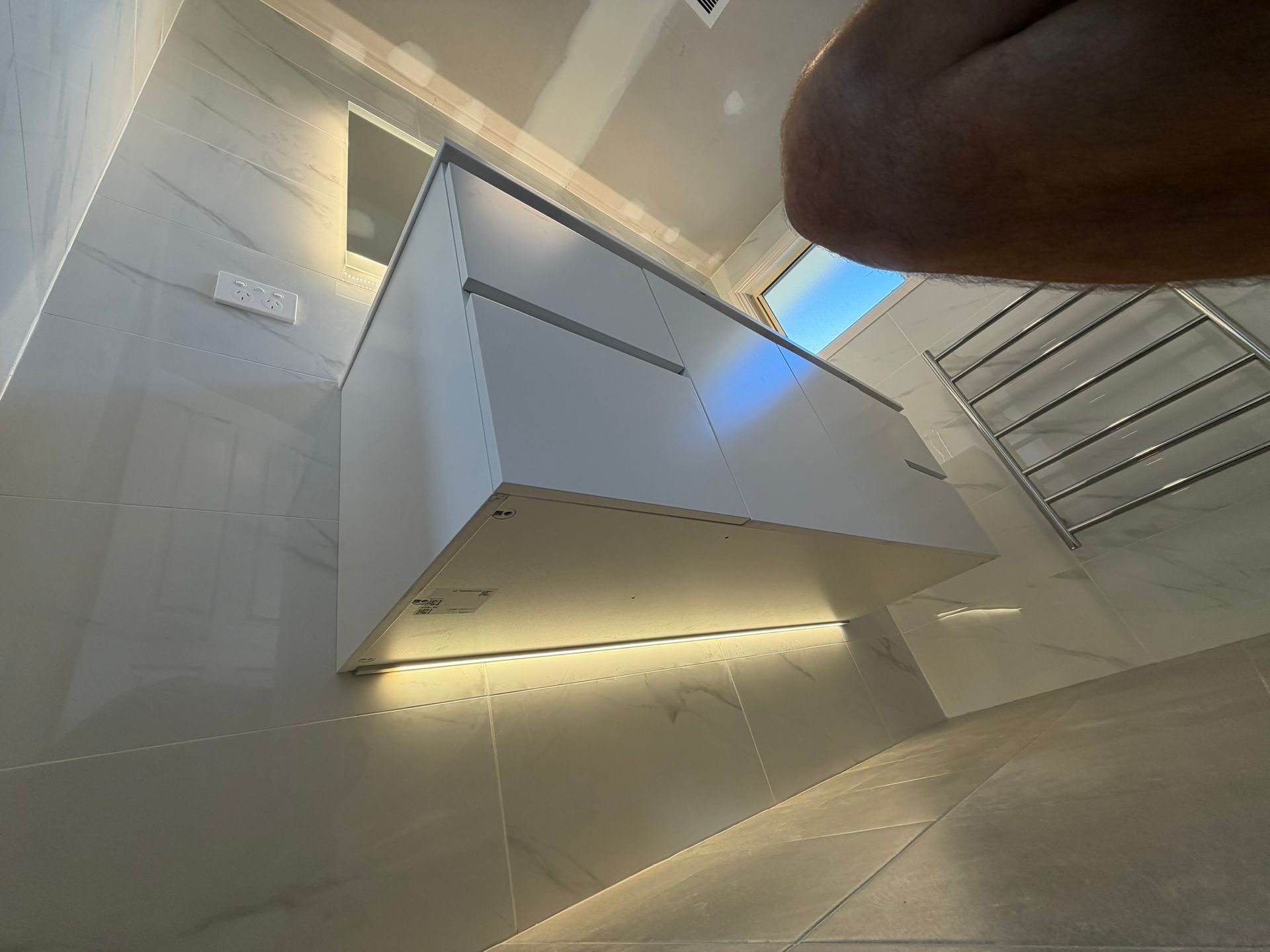 - Pine Needles Erina bathroom finished double vanity and illuminated mirror