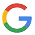 The letter g is in a rainbow colored circle on a white background.