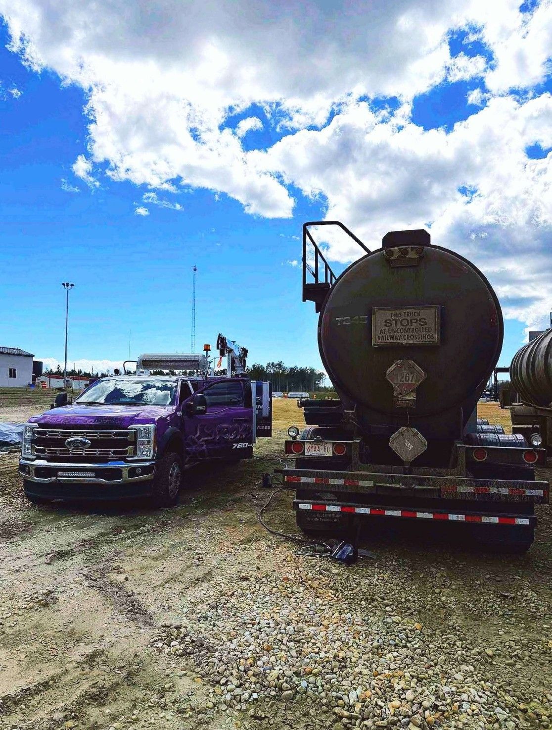 ROH truck servicing oilfield truck