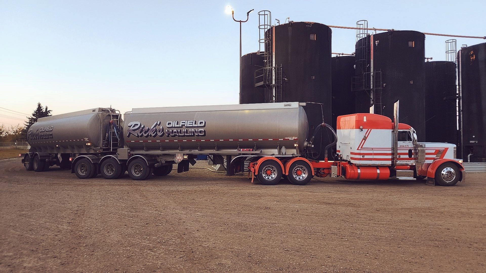 Rick's Oilfield ash truck