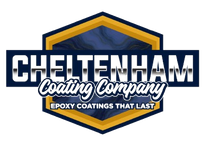 Logo for Cheltenham Coating Company featuring a dark blue hexagon with gold trim and the text 