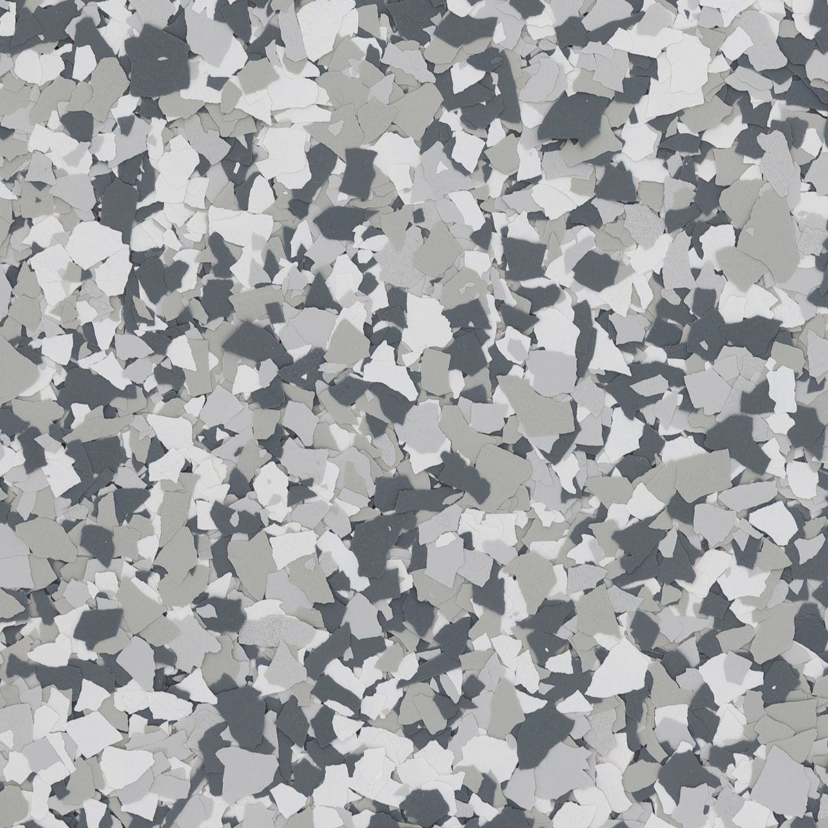 Gray, white, and dark gray speckled abstract pattern resembling terrazzo or camouflage.