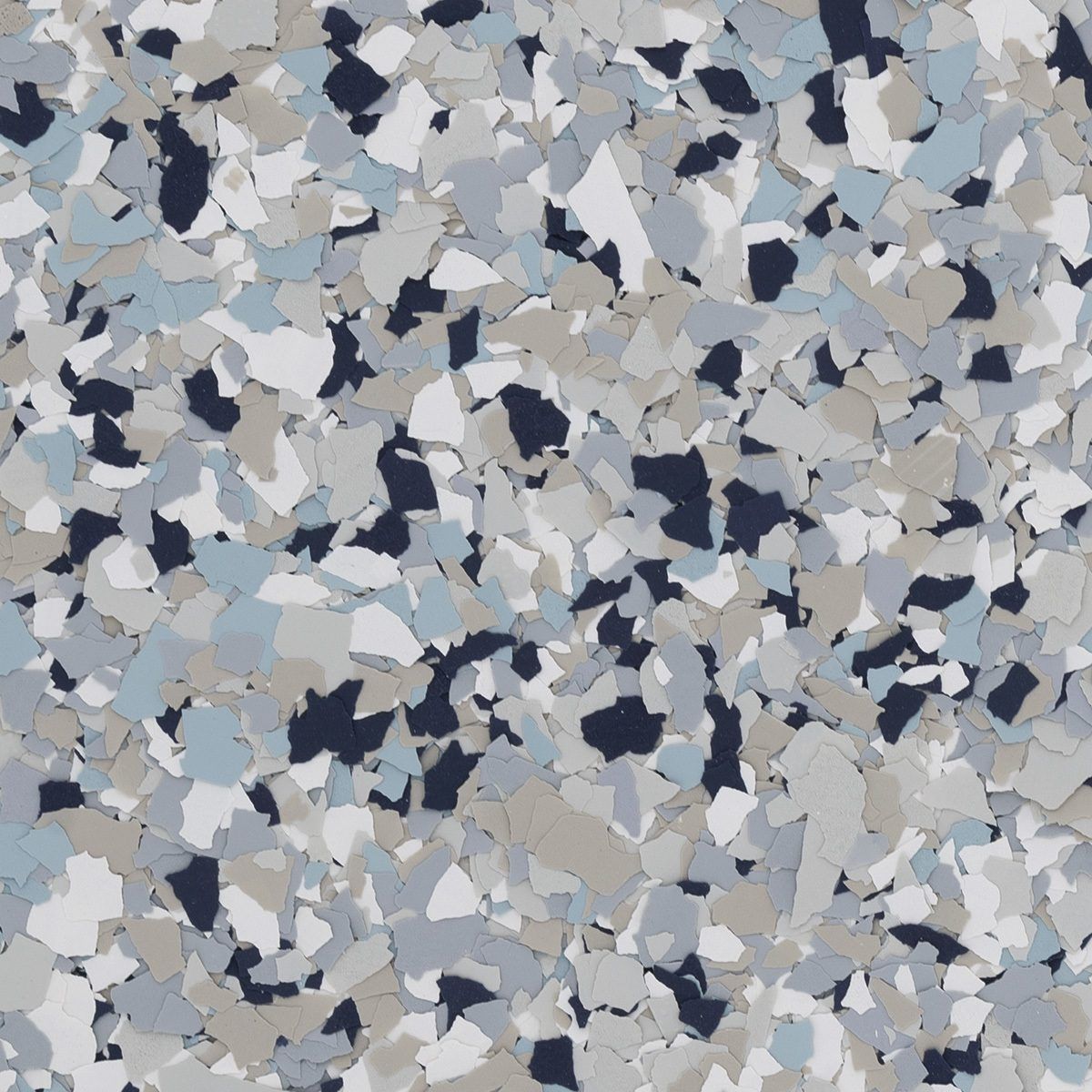 Gray, white, and navy speckled terrazzo-like surface texture