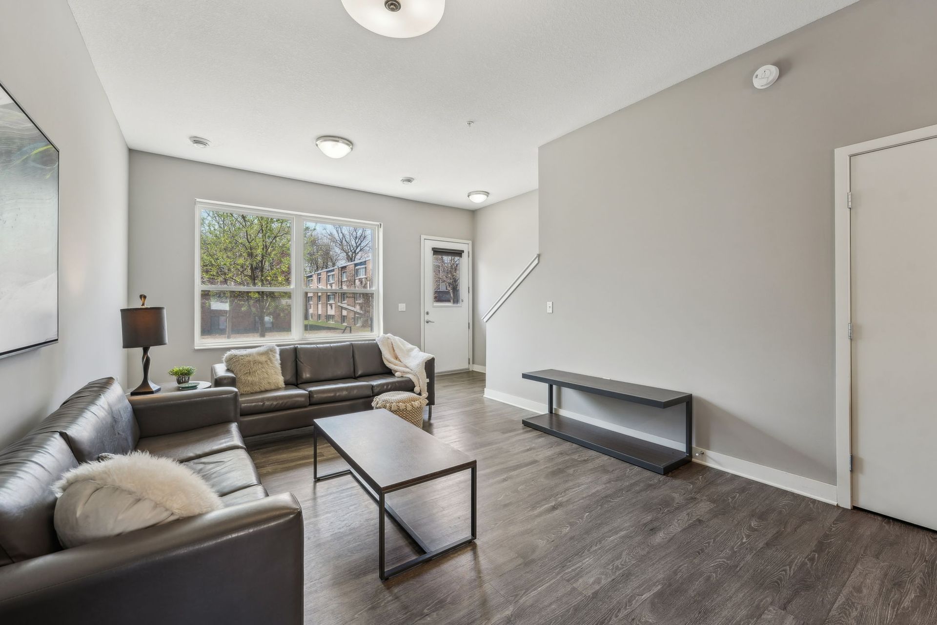 Living room of multistory townhomes in Minneapolis, MN