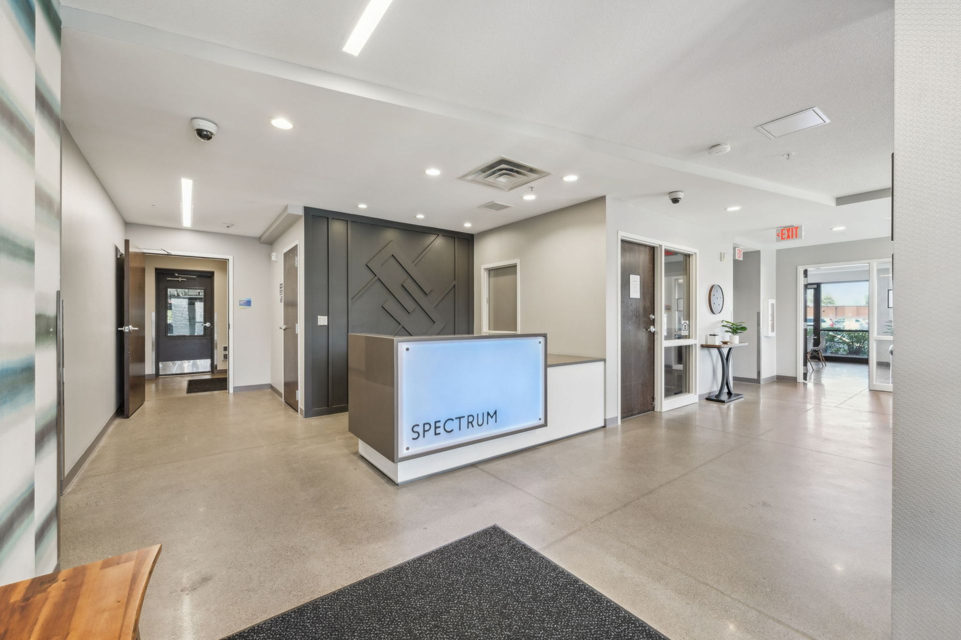 Entry lobby area at Spectrum Apartments in Minneapolis