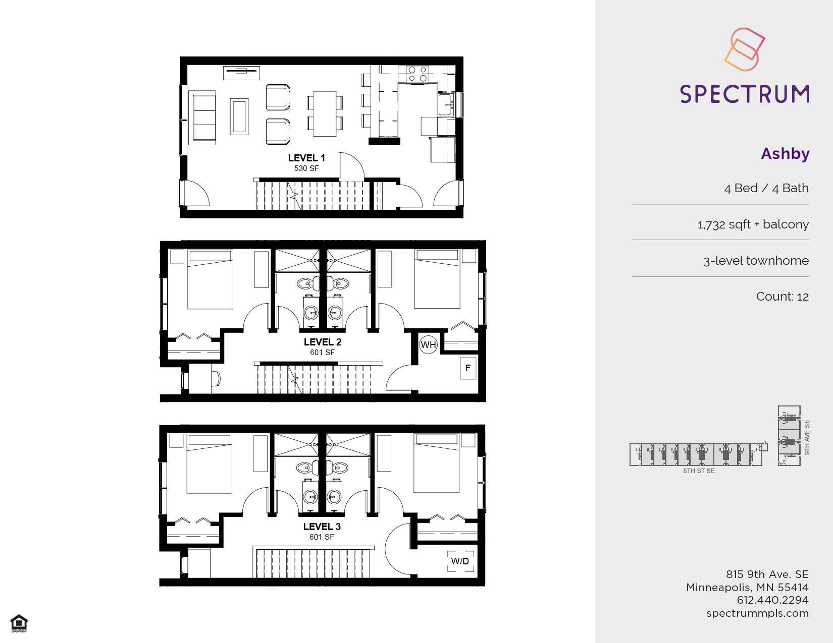Floor plan for Spectrum Minneapolis