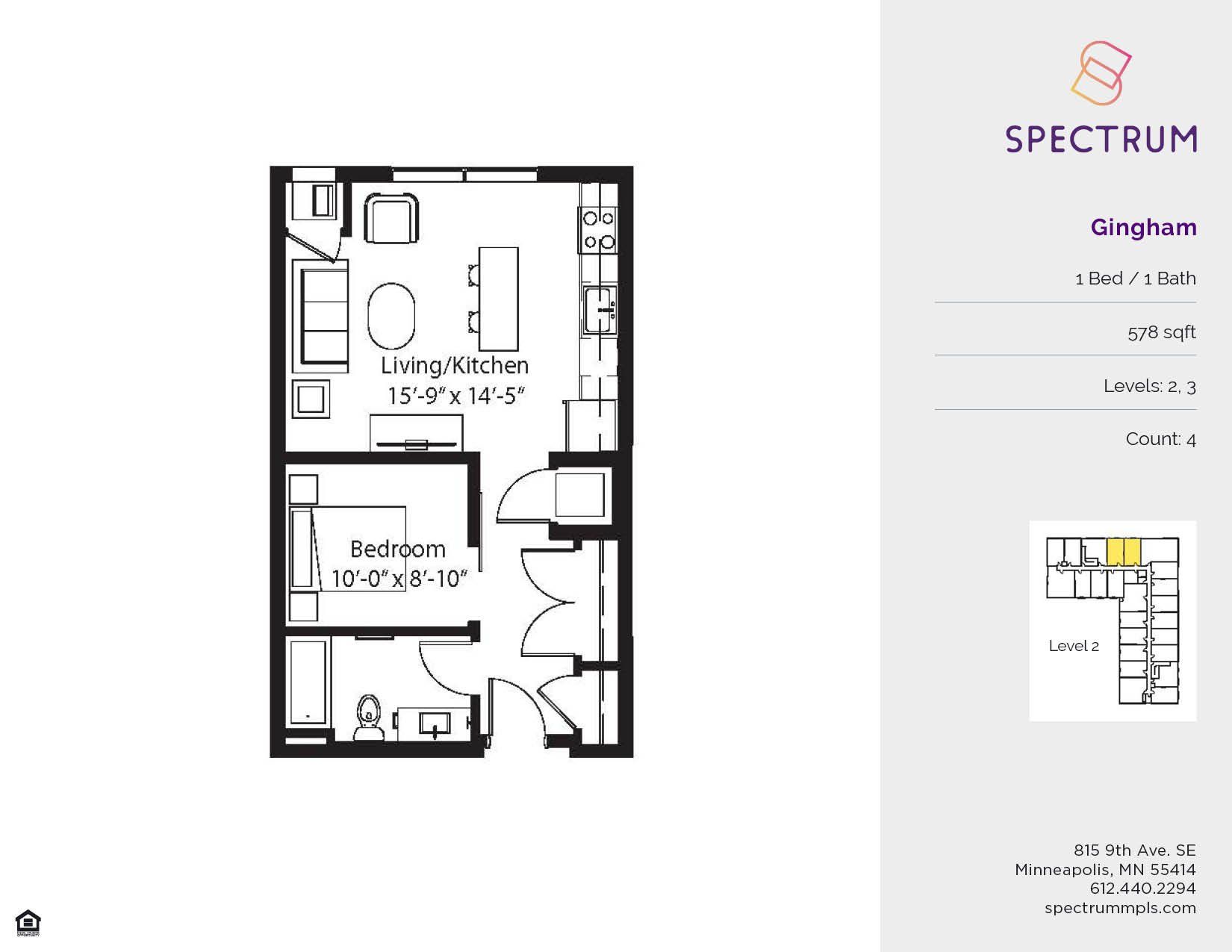 Floor plan for Spectrum Minneapolis