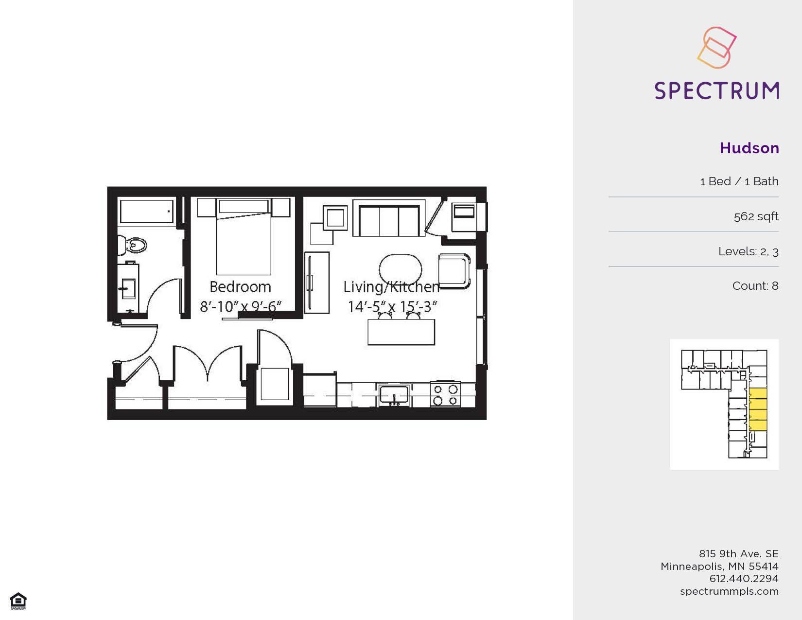 Floor plan for Spectrum Minneapolis