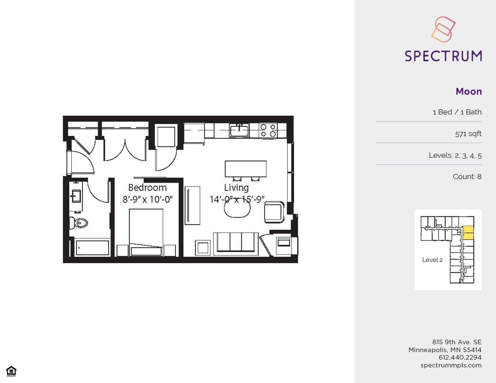 Floor plan for Spectrum Minneapolis