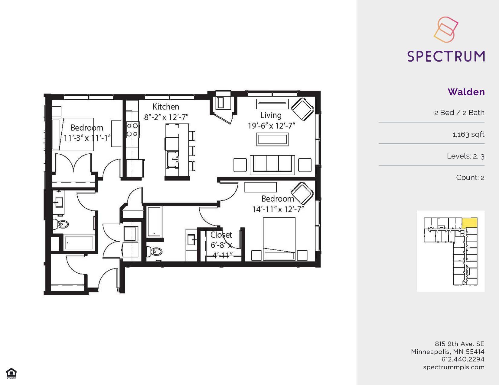 Floor plan for Spectrum Minneapolis