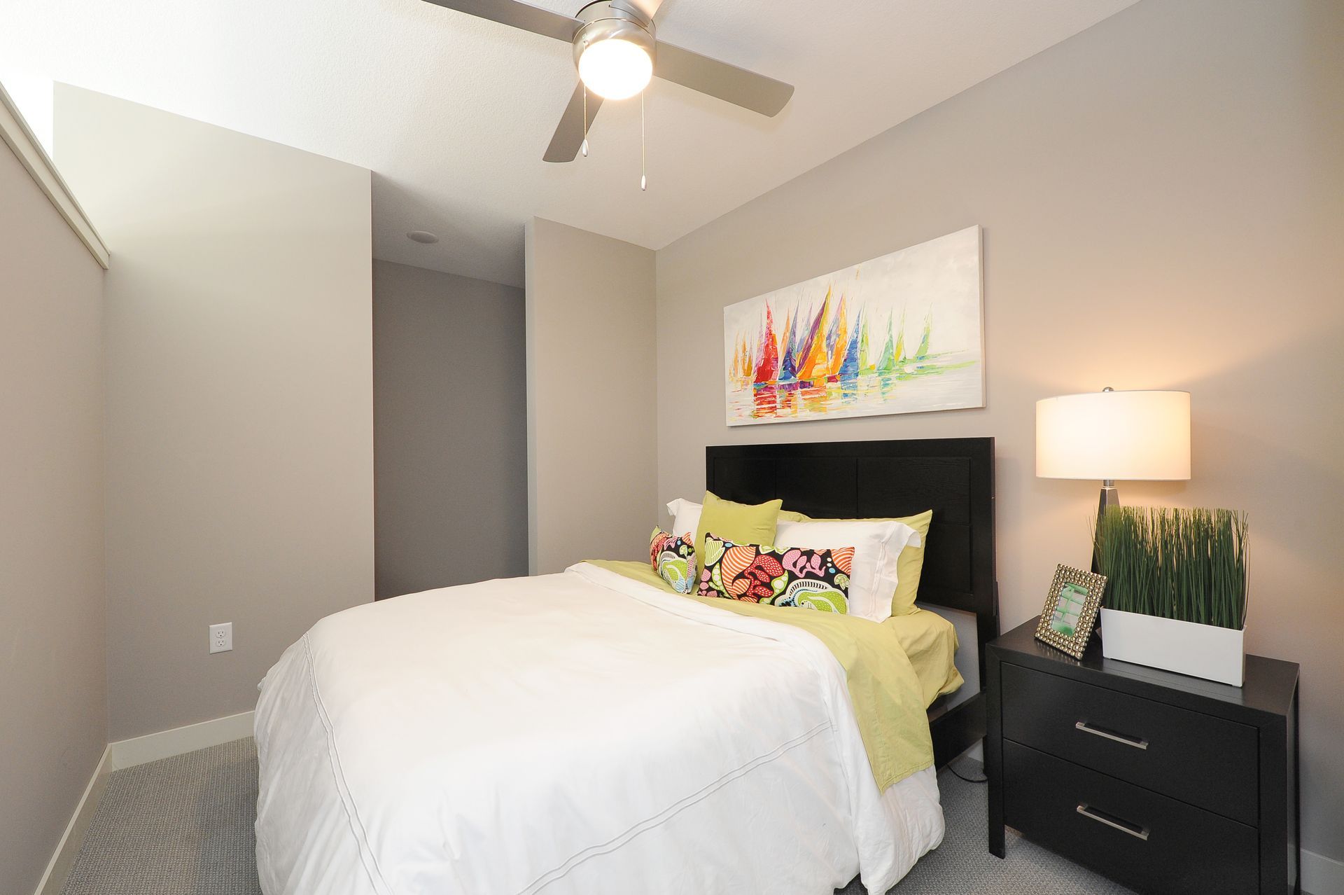 Bedroom at Spectrum apartments and townhomes in Minneapolis