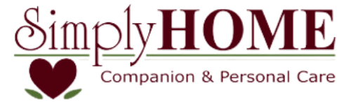 The logo for simply home companion and personal care