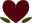 A red heart is surrounded by green leaves on a white background.