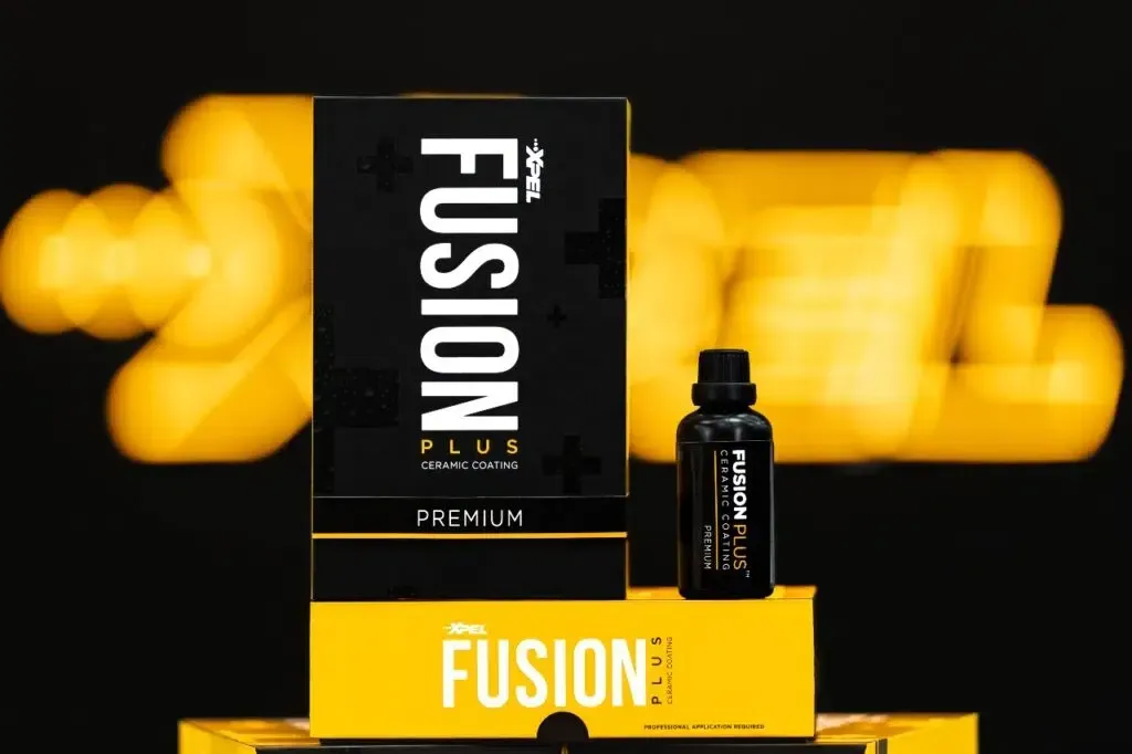 A black box with the word fusion on it