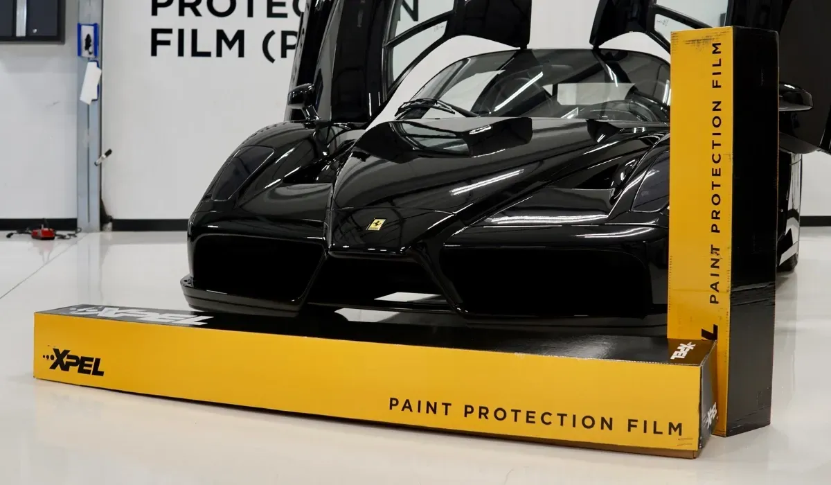 XPEL PPF With Black Ferrari