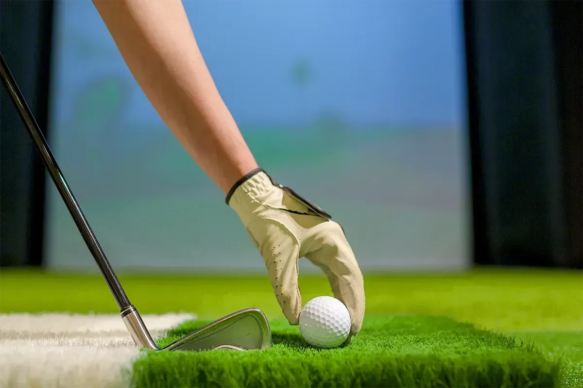 Placing a ball by a simulator