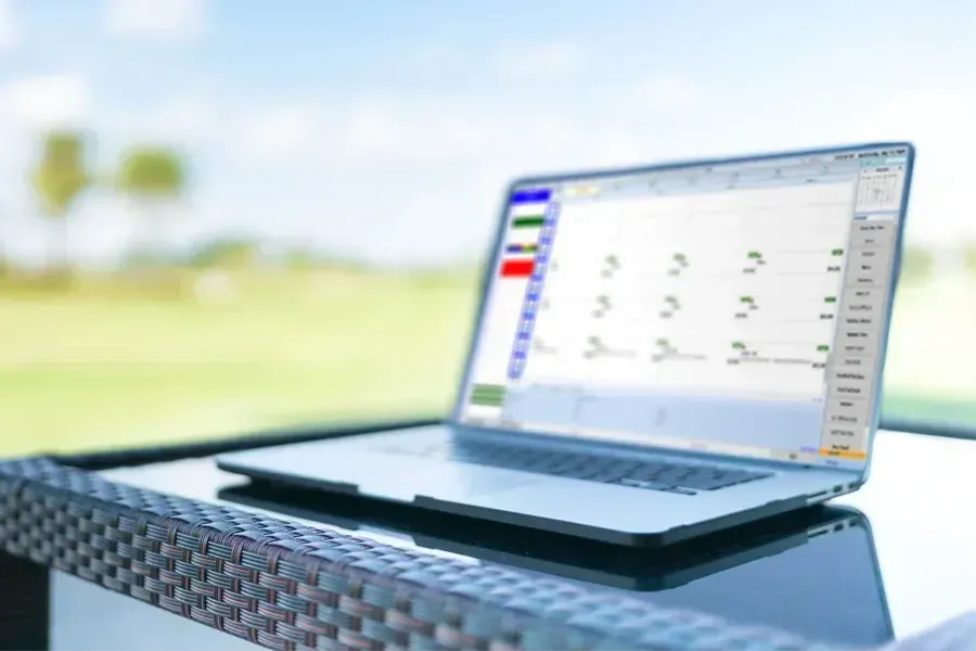 Website on a laptop