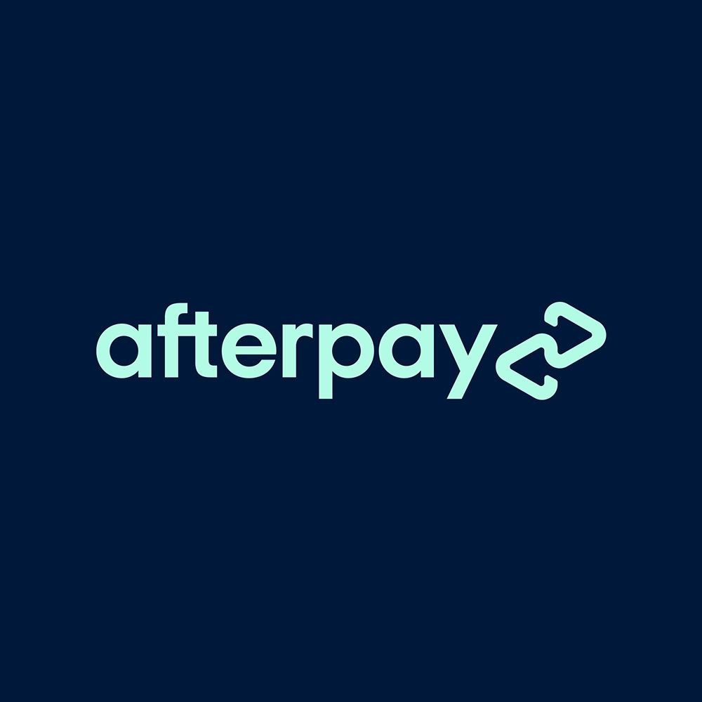 Afterpay Afterpay logo in white on a dark blue background.