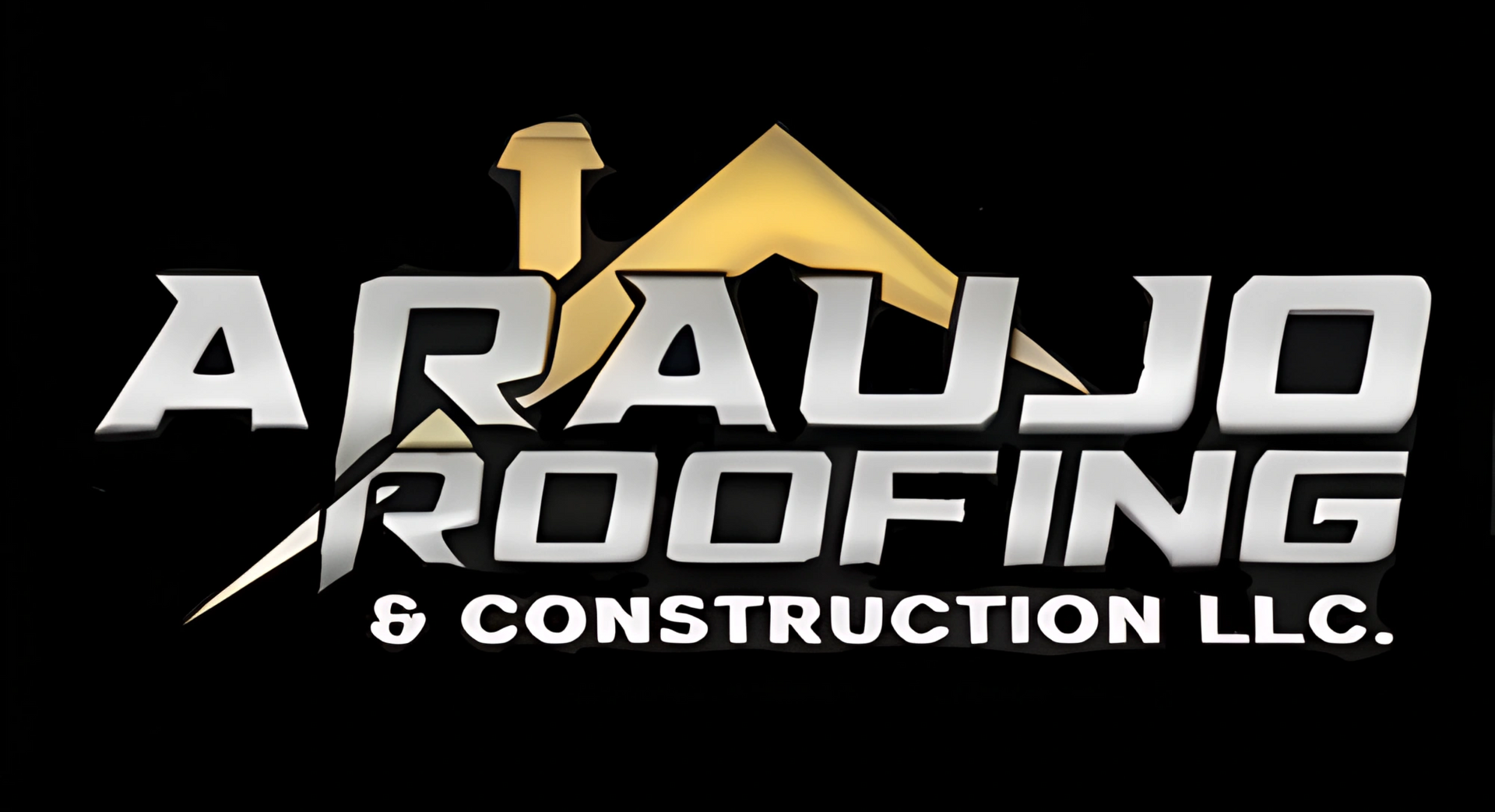 A logo for araujo roofing and construction llc