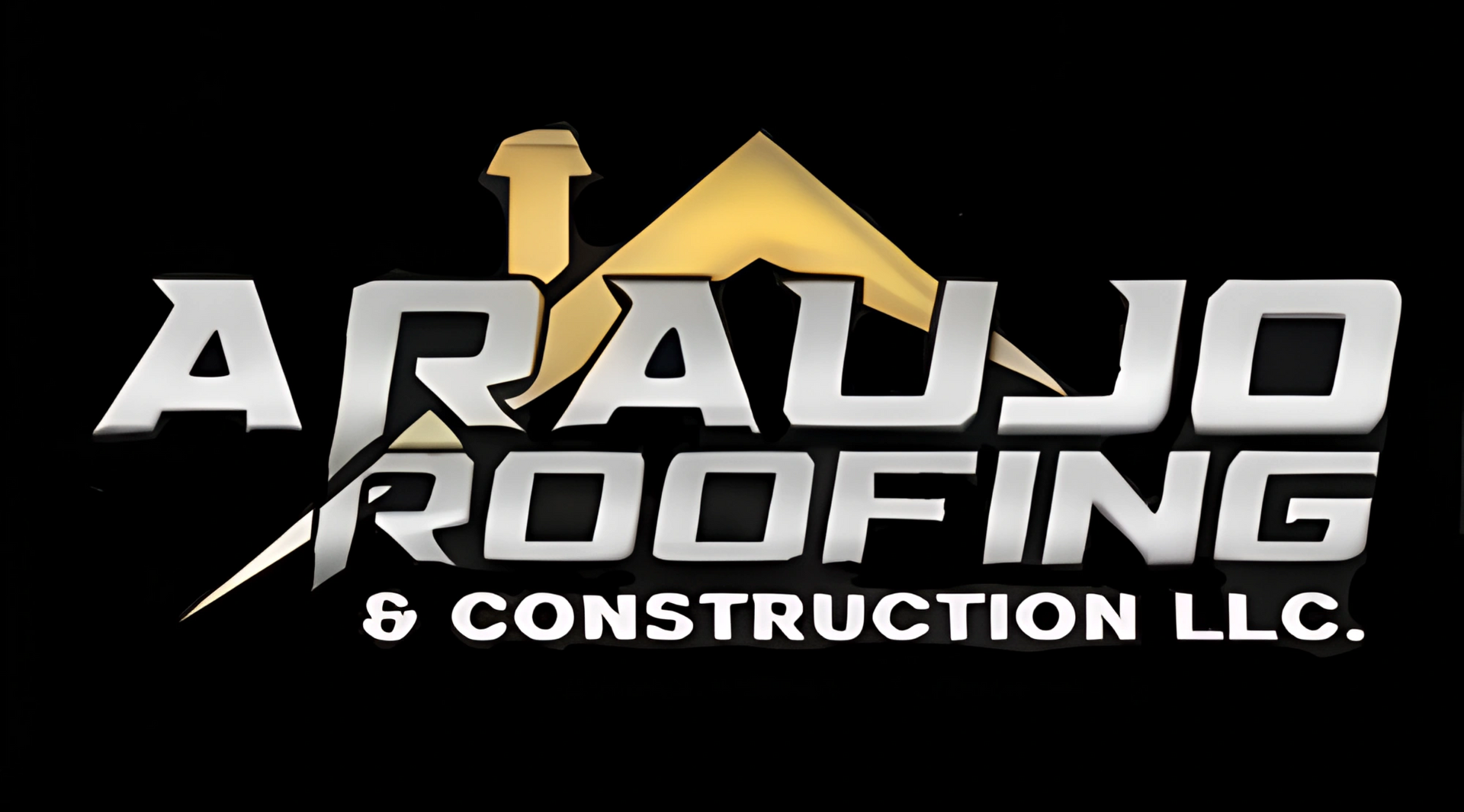 A logo for araujo roofing and construction llc