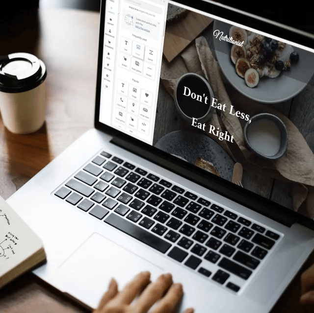 Laptop showing