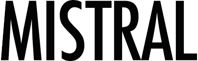 Logo “MISTRAL” in nero su sfondo bianco.