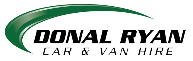 Logo for Donal Ryan Car & Van Hire with a curved green line.