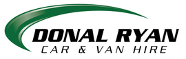 Logo for Donal Ryan Car & Van Hire with a curved green line.