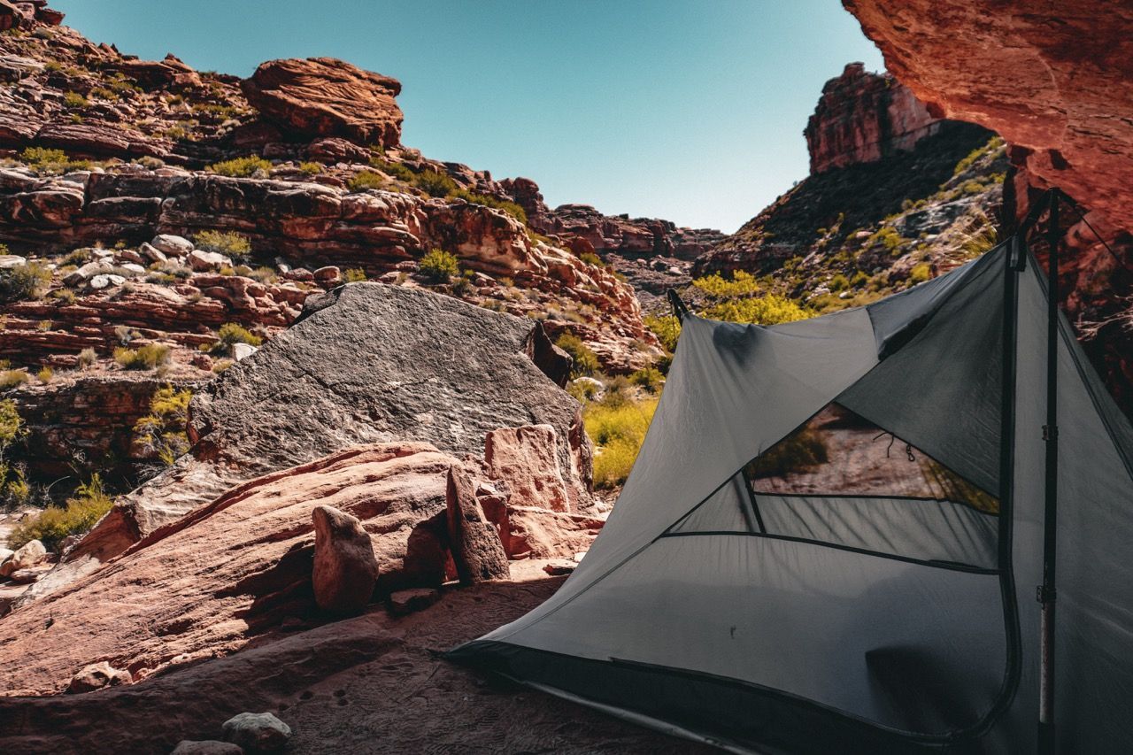tents in the mountain