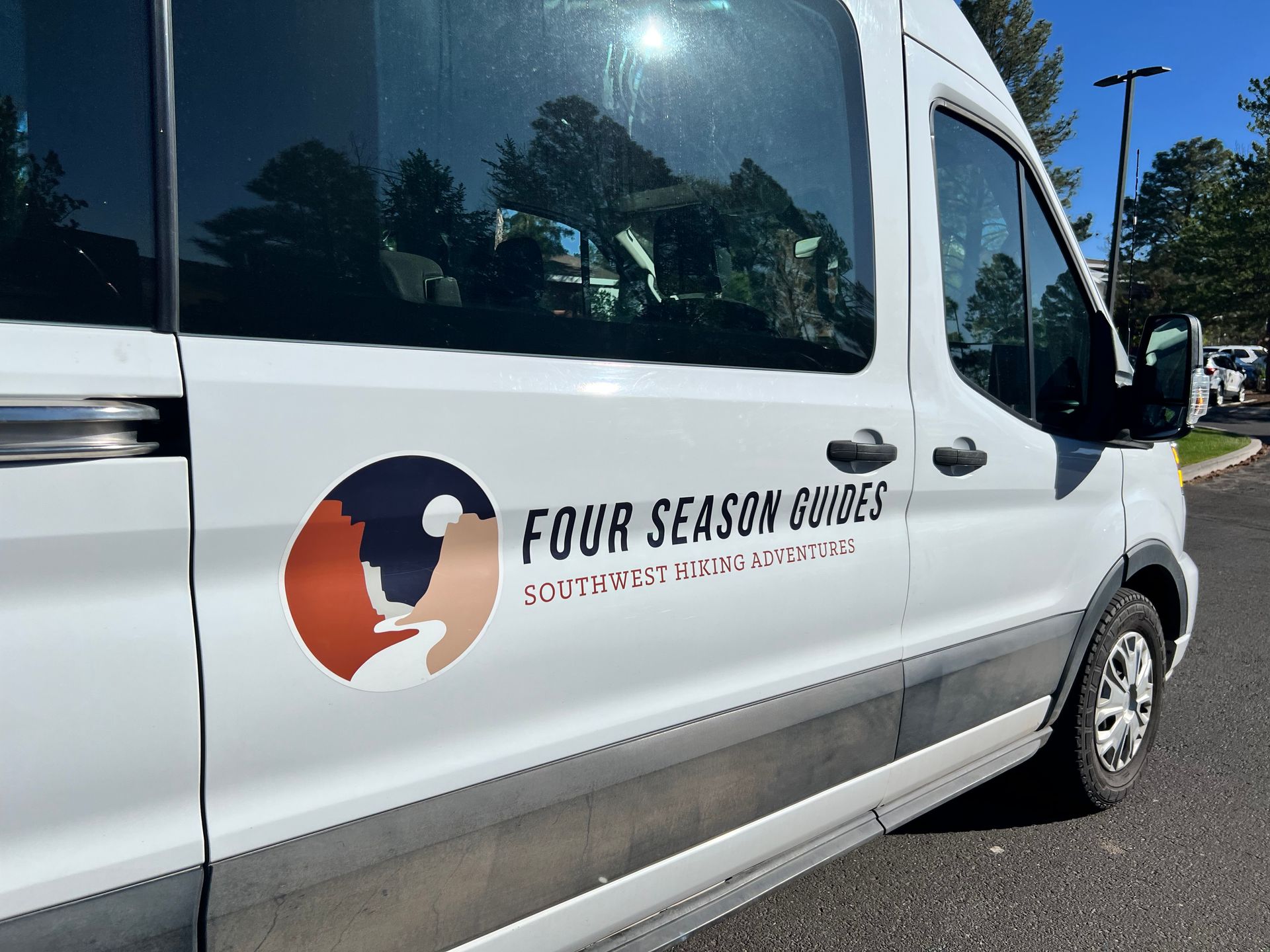 White van with