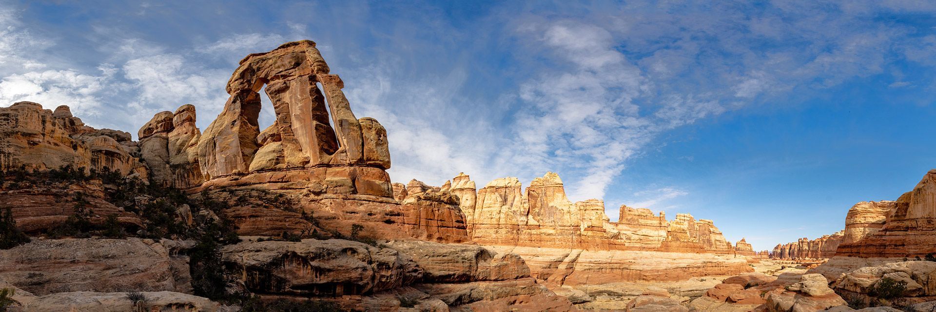 Druid Arch is a popular hiking destination in Canyonlands National Park.