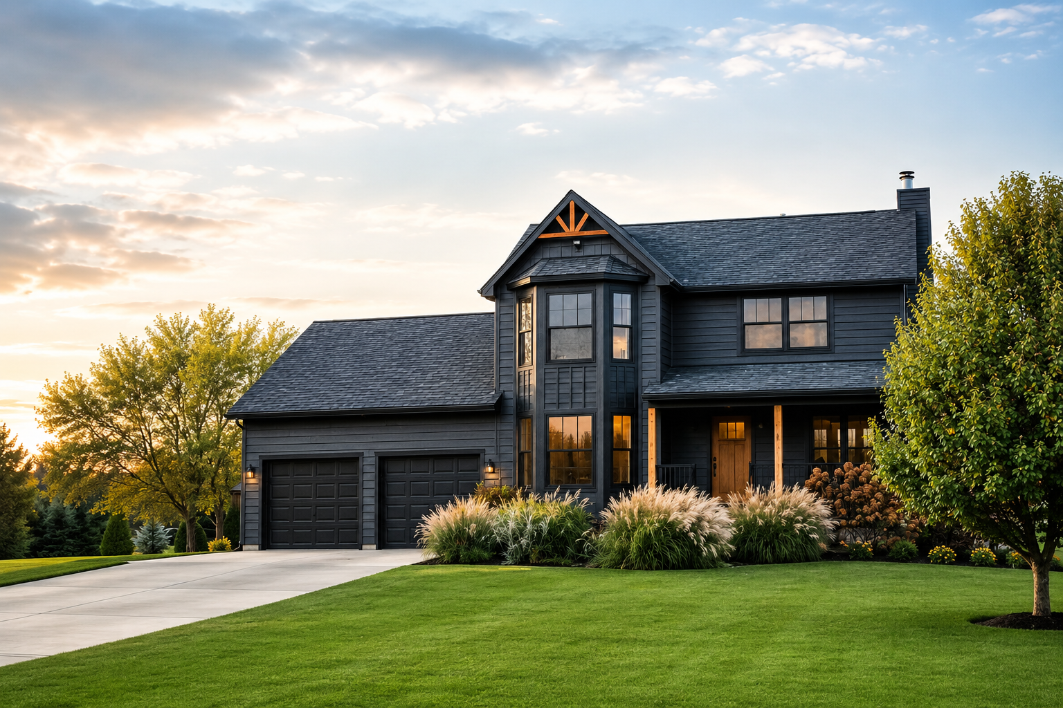 Vinyl siding on a residential home exterior