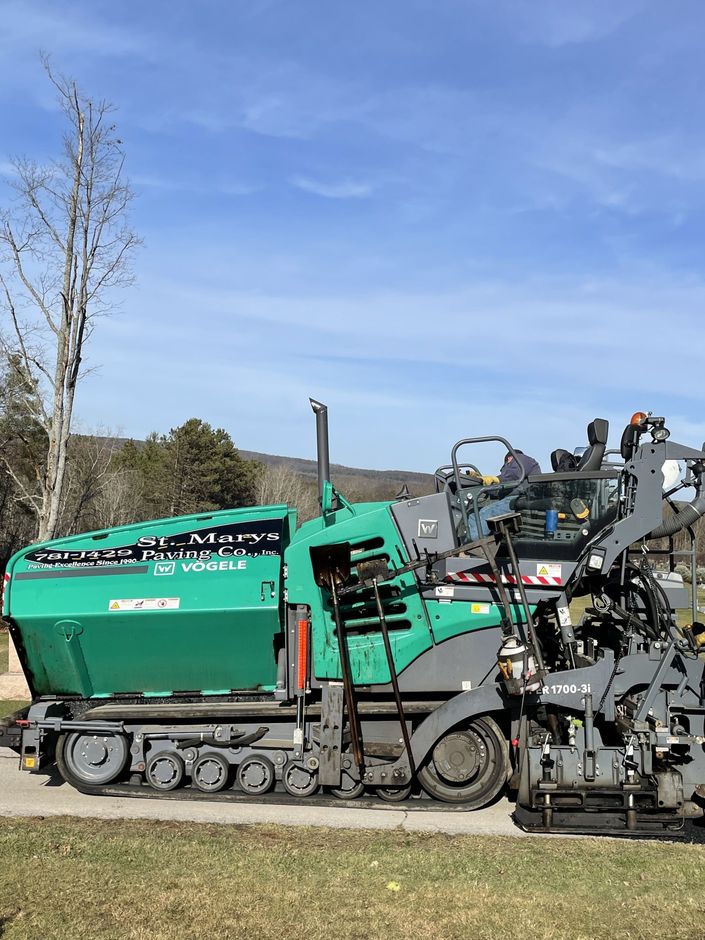 flattening paved asphalt