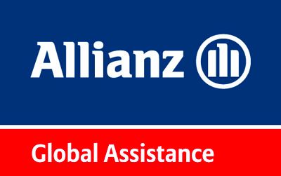 The Allianz Global Assistance logo, featuring white text on a blue and red background.