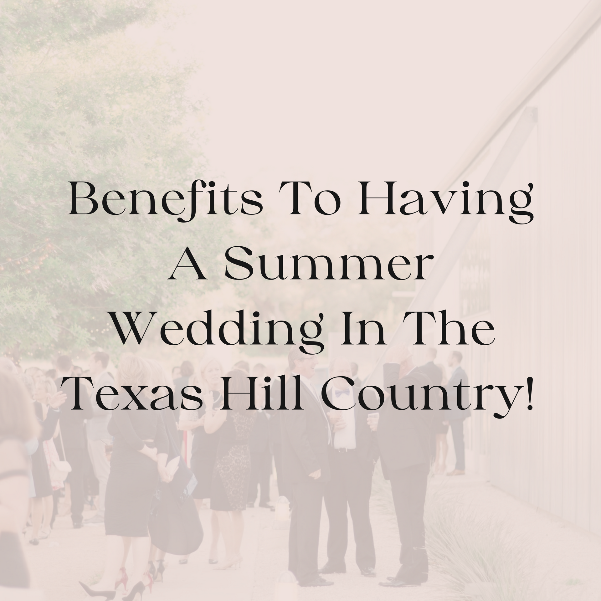 Text overlaid on a blurry outdoor social gathering: 