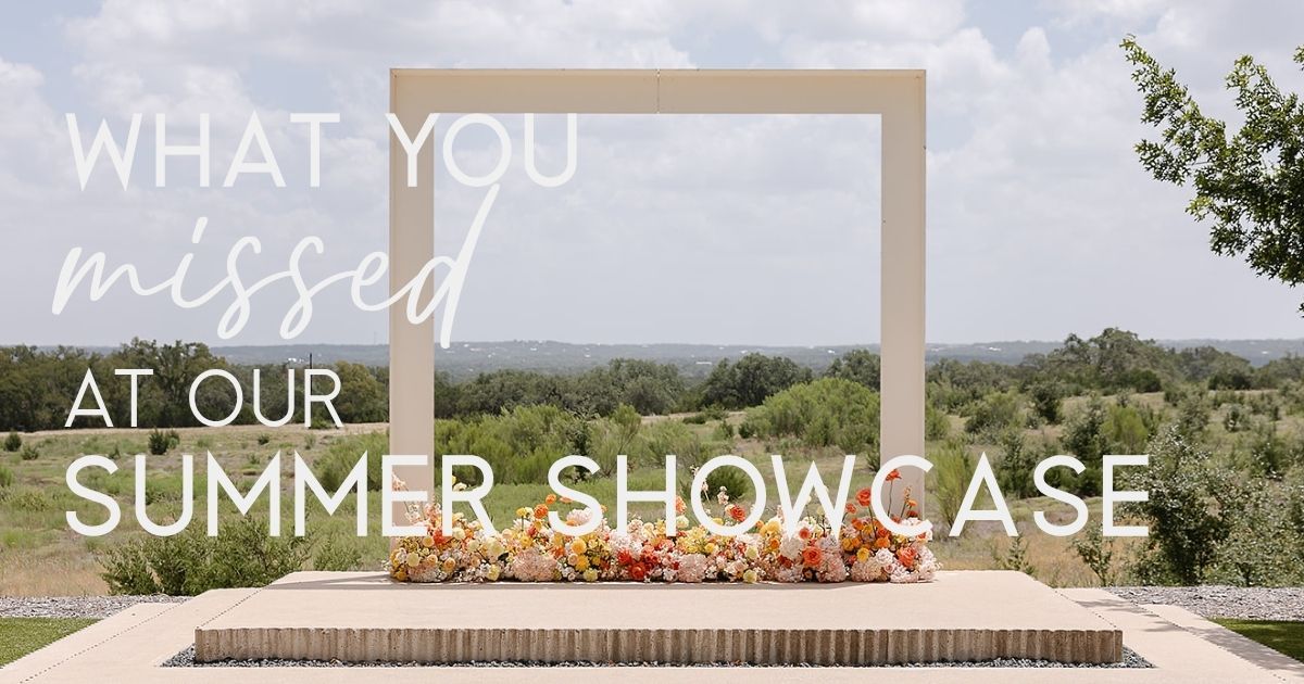 Summer house event flyer with citrus accents, reading “Prospect House invites you to our Summer Showcase,” August 15, 10 AM–1 PM