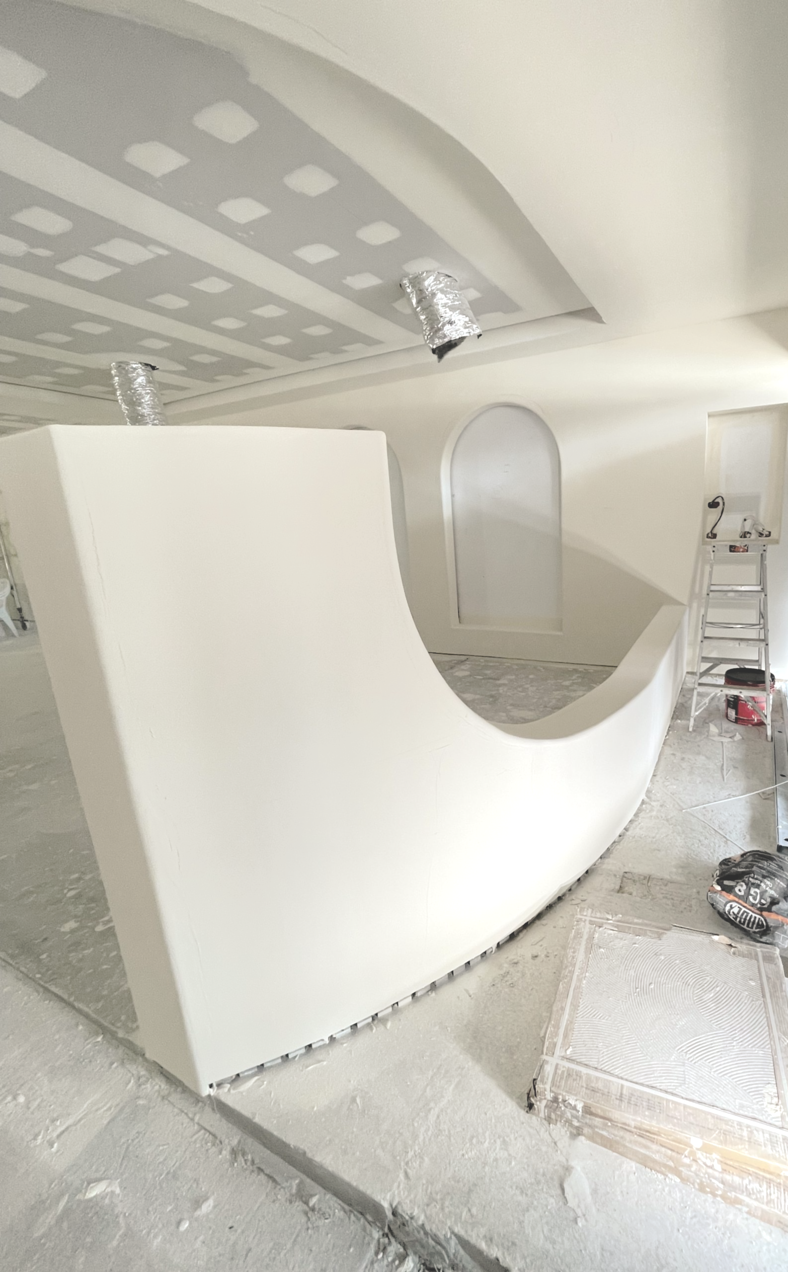 Empty Office Space with Glass Partitions — Completely Plastered North Coast in Goonellabah, NSW