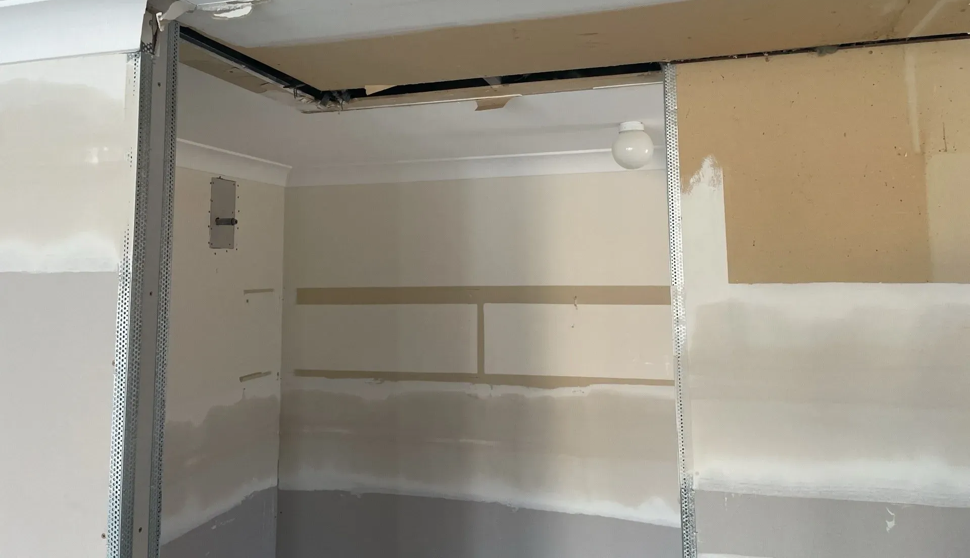 Unfinished Room with Exposed Drywall — Completely Plastered North Coast in Evans Head, NSW