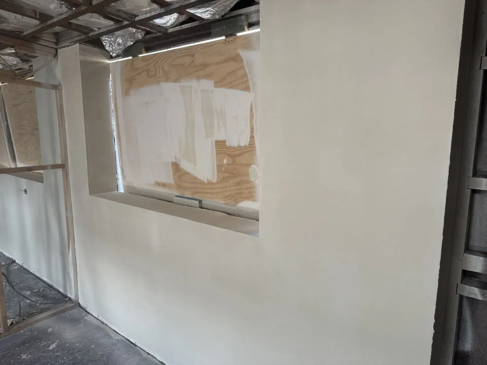 Interior View of A Wall in A Room Under Construction — Completely Plastered North Coast in Bangalow, NSW