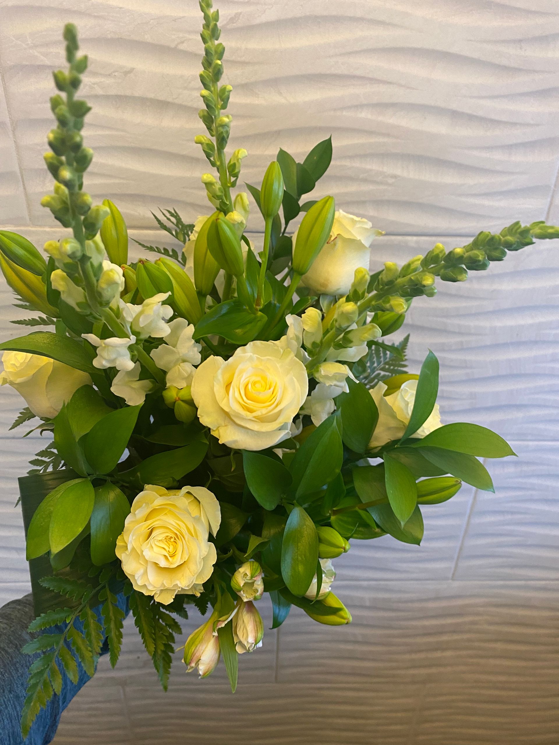 White rose arrangement