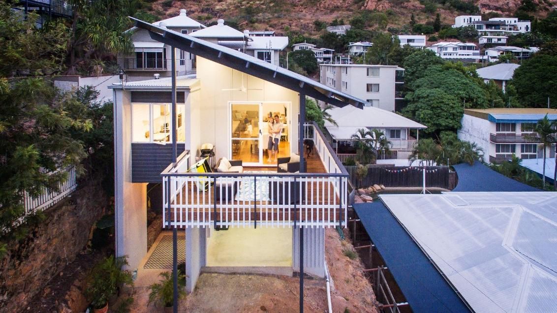An Aerial View of a House on a Hill With a Balcony — Pro-Jax Pty Ltd in Bohle, QLD