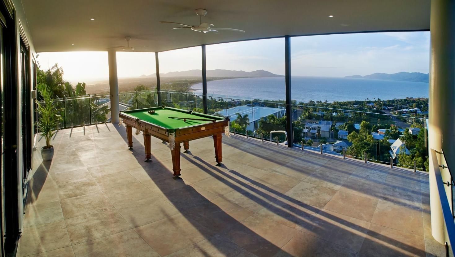 A Pool Table on a Balcony Overlooking the Ocean — Pro-Jax Pty Ltd in Bohle, QLD