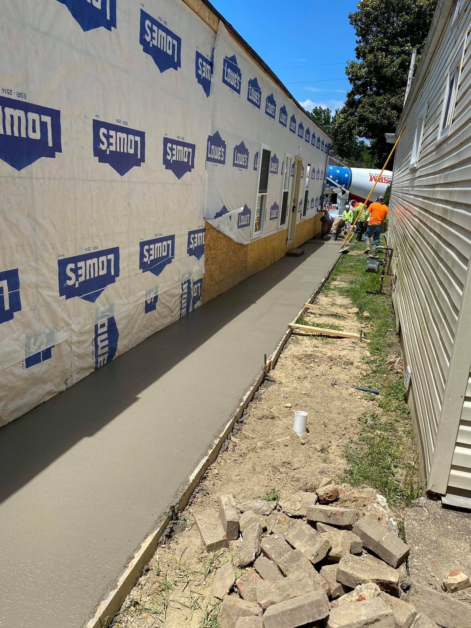 concrete walkway