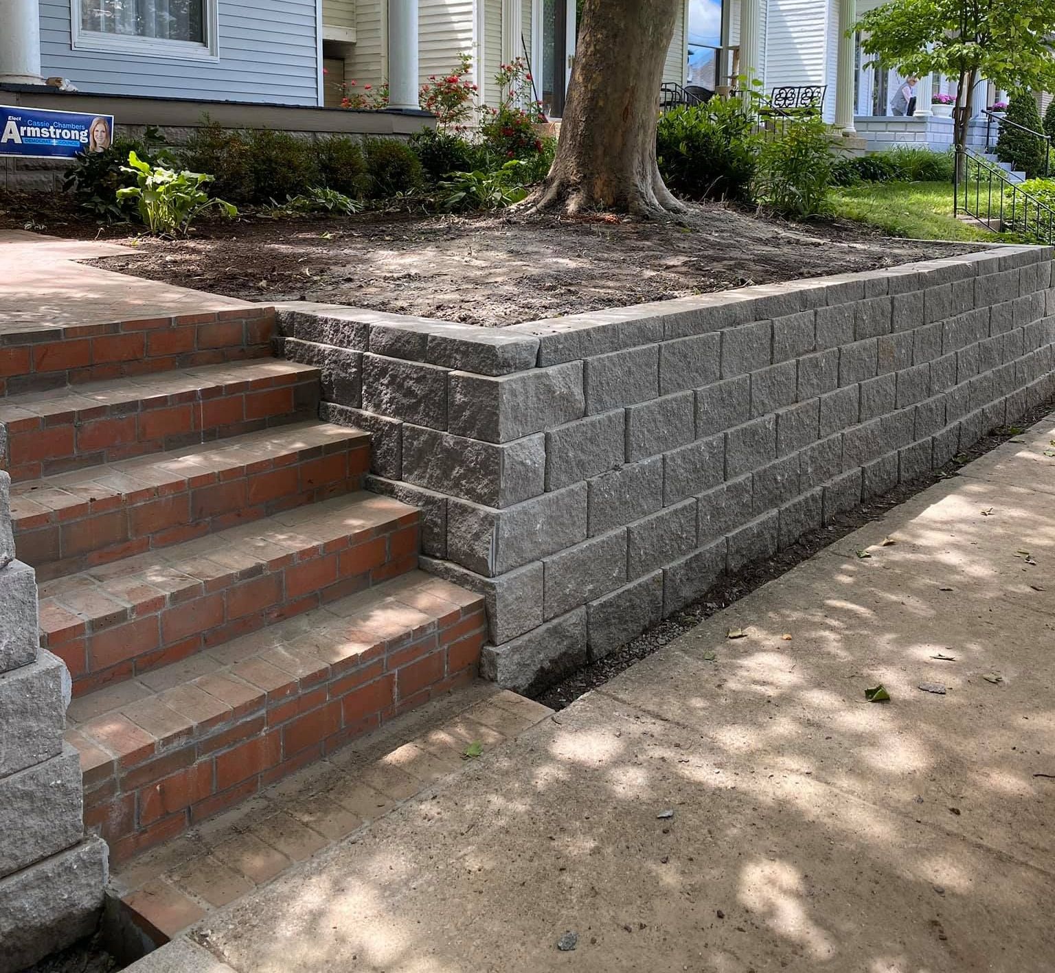 stone and brick stairs