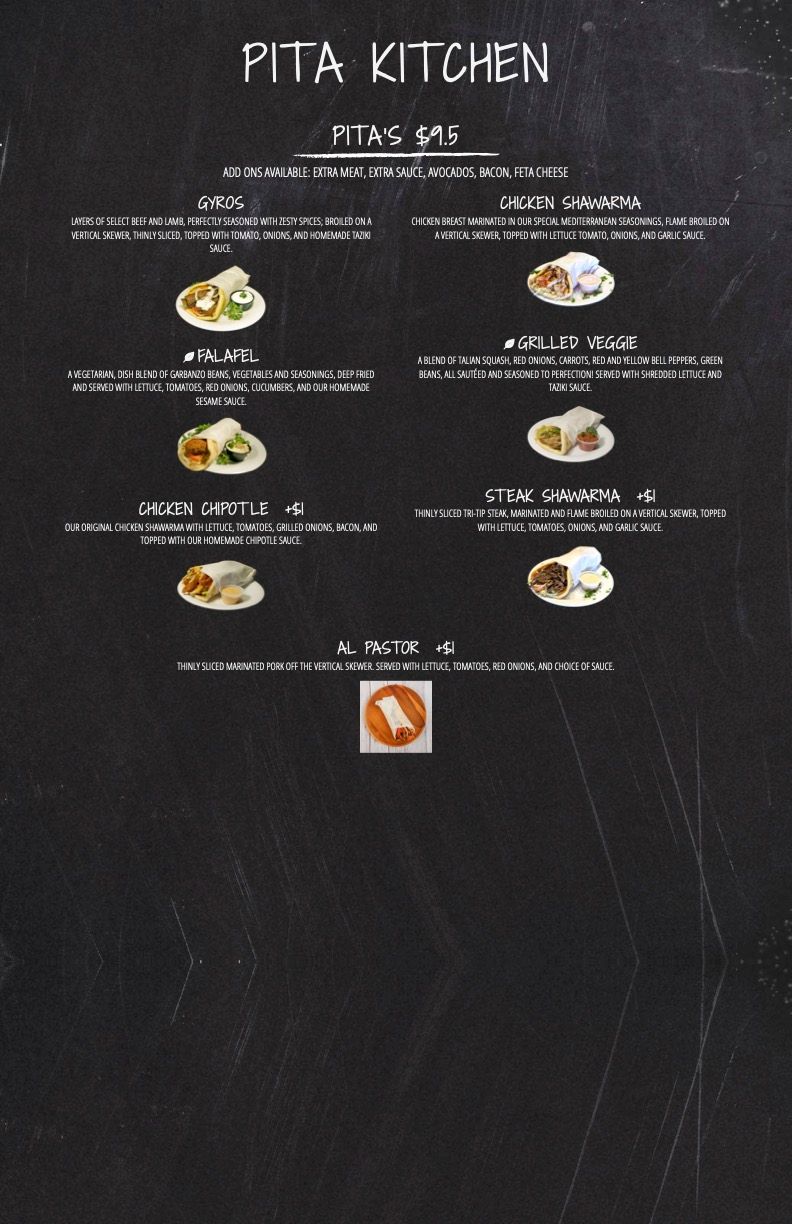 Copy of Menu Pita Kitchen