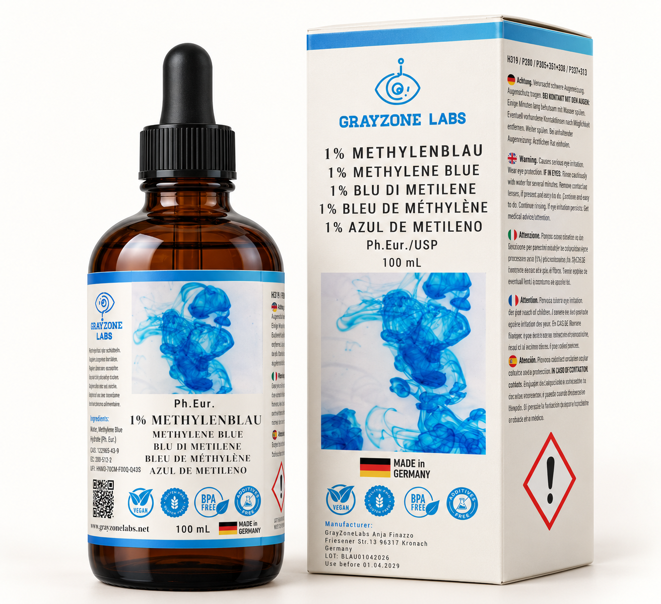 Methylenblau 100-ml-Flasche mit Faltschachtel