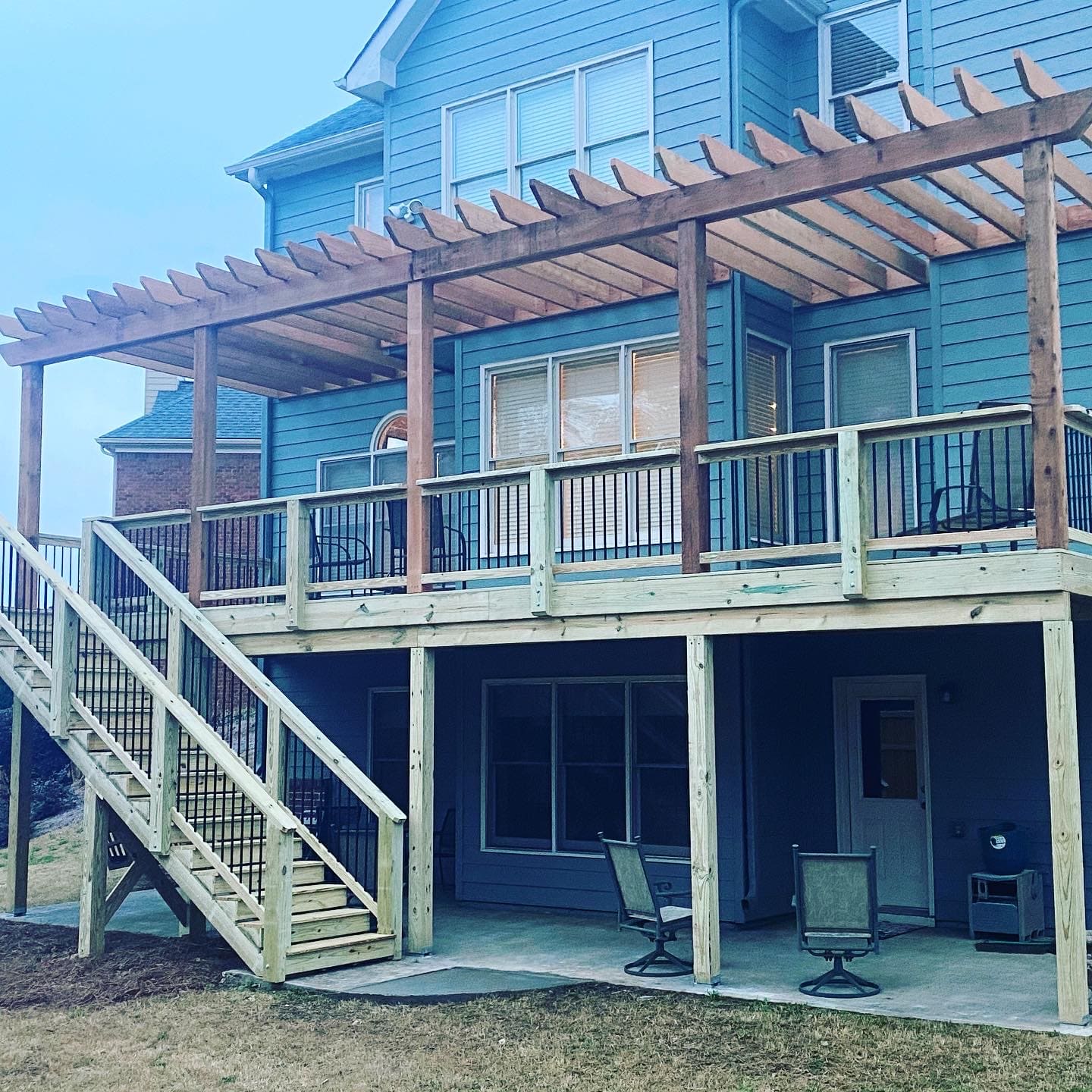 custom back yard deck designs