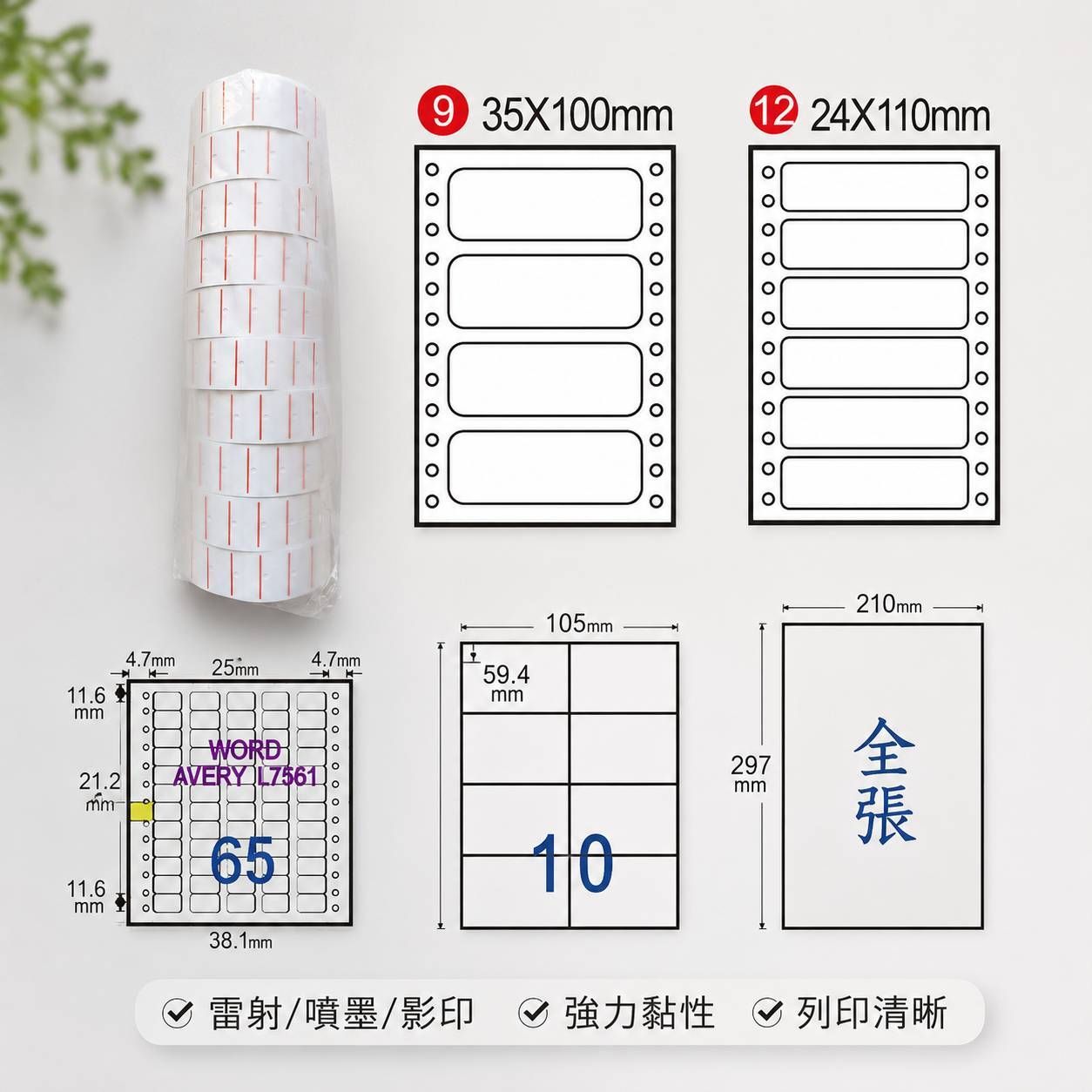 A4電腦標籤系列/連續標籤