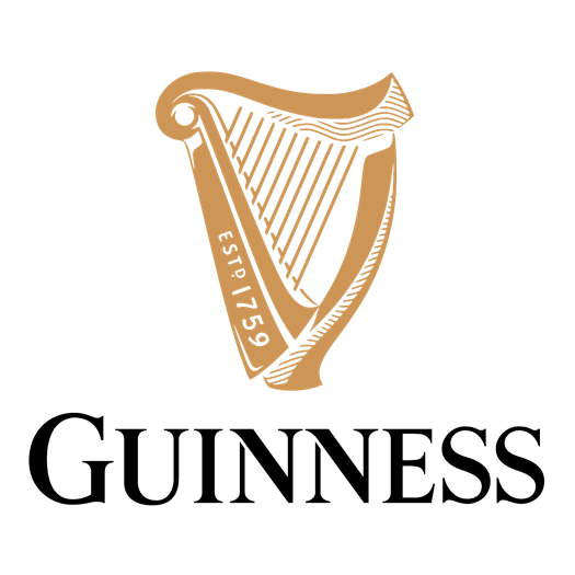 A logo for guinness with a harp on it