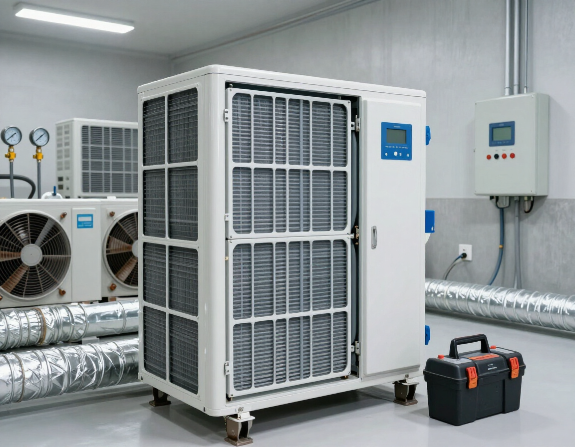 HVAC maintenance equipment and air handler